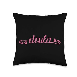 InGENIUS Midwife Doula Gift Womens Doula Midwife Job Labor Birth Support Coach Help Preg Throw Pillow, 16x16, Multicolor