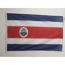 AZ FLAG Costa Rica Flag 2' x 3' for outdoor - Costa Rican flags 90 x 60 cm - Banner 2x3 ft Knitted Polyester with rings