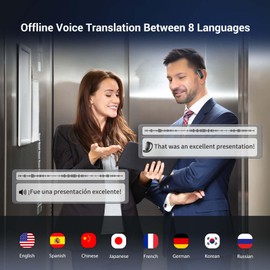 Wooask AI Translator Earbuds, 144 Language Translator Earbuds Open Ear Design 3-in-1 AI Translation Earbuds Real Time F56 Black (with Offline Package (Lifetime Free))