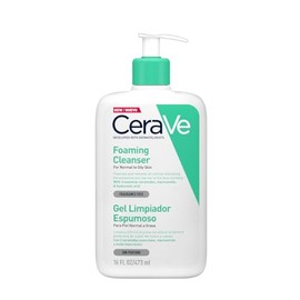 CeraVe Gel Limpiador Espumoso Facial para Piel Mixta a Grasa con Ceramidas Esenciales, Niacinamida y cido Hialurnico, 473 ml, 1 Unidad