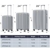 MGOB 3 Piece Luggage Sets, Hardshell Suitcase Sets with Spinner