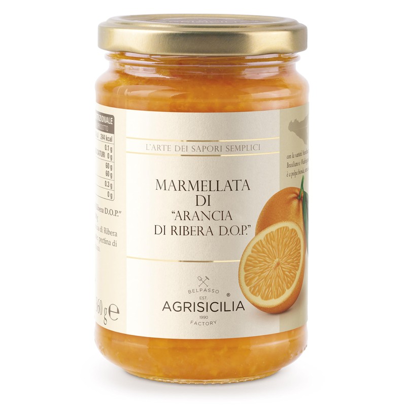 Agrisicilia Marmellata di Arancia di Ribera D.O.P.,agrumi di alta qualità