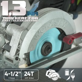 KEENTECH 4-1/2 Inch Circular Saw Blade 24T, 3/8" Arbor, ATB Carbide Teeth, Fast Wood Cutting, General Purpose Framing Saw Blades for Compact Mini Circular Saw 10Pcs, for Softwood Hardwood Plywood