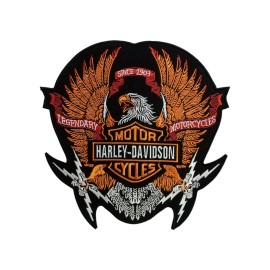 Machine made Harley - Davidson Eagle Large Patch  - Motorcycle Jacket Embroidered Patch