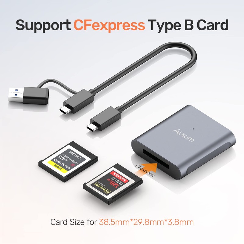 Alxum CFexpress Type B Card Reader, USB C 3.1 Gen