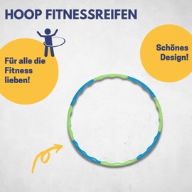 Best Sporting Hoop Fitness Hoop 80 cm I Fitness Equipment Home I Hoop Hoop Pluggable I 8-Piece Fitness Hoop I Sports Equipment Fitness Home I Blue/Green I Fitness Hoop