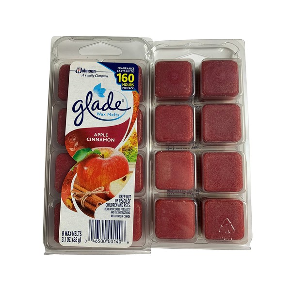 Glade Wax Melts Apple Cinnamon 8 ct. (Pack of 2)