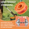 6 Thread Spools, 2 Spool Covers Compatible with Worx Grass