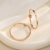 EVEVIC Trendy Austrian Crystals Heart Hoop Earrings for Women 14K
