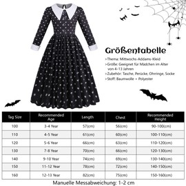 bluaqua Wendsday Costume Girls Kids Wednesday Costume Wednesday Dress Girls Wednesday Costume From 4-13 Years
