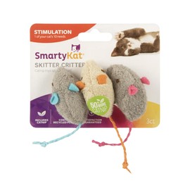 Worldwise SmartyKat SkitterCritters Catnip Mice Catnip Mouse-shaped Throwing Toy (3-piece Pack)