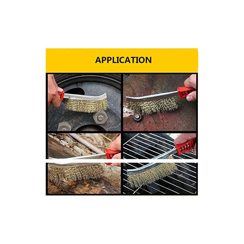 3pcs Wire Scratch Brushes Set Carbon Steel and Stainless Steel