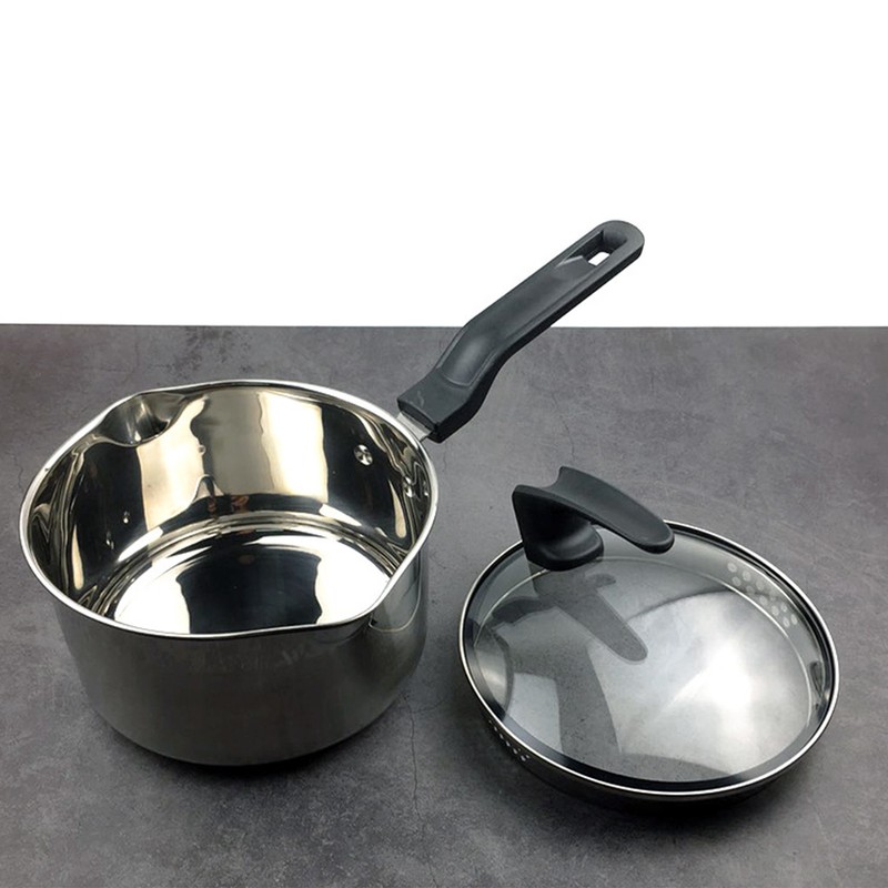 Milk Pot Thicken Stainless Steel Small Pot Nonstick Saucepan Portable