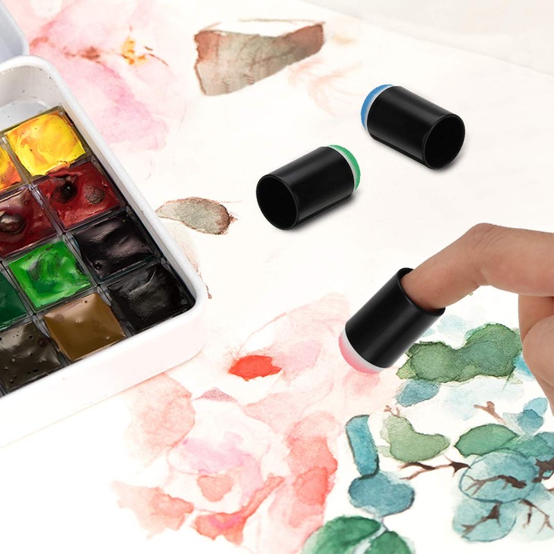 40 Pcs Finger Sponge Daubers with Storage Box for Painting