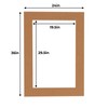 24x36 Mat for 20x30 Photo - Precut Aged Oak Brown