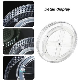 1 Tier Lazy Susan Turntable Organizer, Rotating Makeup Organizer for Vanity, Desktop Cosmetics Display Cabinet Perfume Organizer for Kitchen, Bathroom, Dorm, Bedroom (Plastic, Diamond Clear 1 Tier)