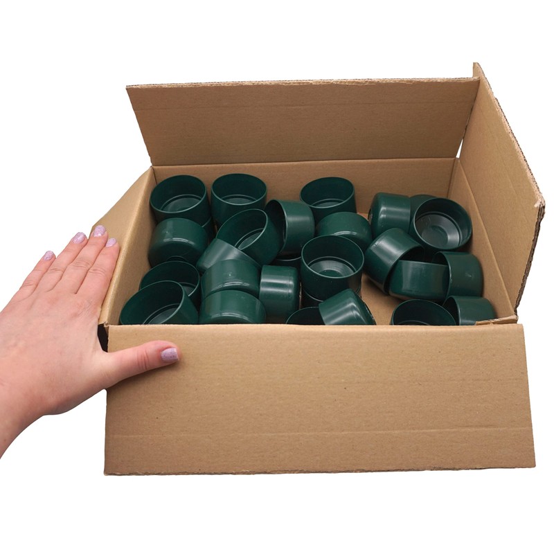 SKIR'CO RAL 6005 Fence Post Caps Round 51 mm Green