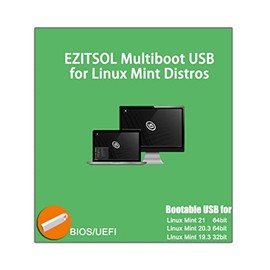 EZITSOL USB for Linux Mint 21 & 20.3 64bit,19.3 32bit | 3IN1 Bootable Linux USB for Linux Mint, Flash Drive,USB Stick,Jump Drive,Pendrive,Thumb Drive