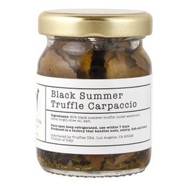 TRUFFLES USA Black Truffle Slices Carpaccio 1.76 oz - Imported from Italy - Specialty Truffle slices in Extra Virgin Olive Oil - Vegetarian - Gluten Free