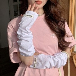 Lalapala Women's Arm Cover, UV Protection, Summer, Relaxed, Sunburn Protection, Cool, Cool Feel, Arm Cover, Long Sleeve, Sweat Absorbent, Quick Drying, Anti-Slip, Good Texture, Breathable,