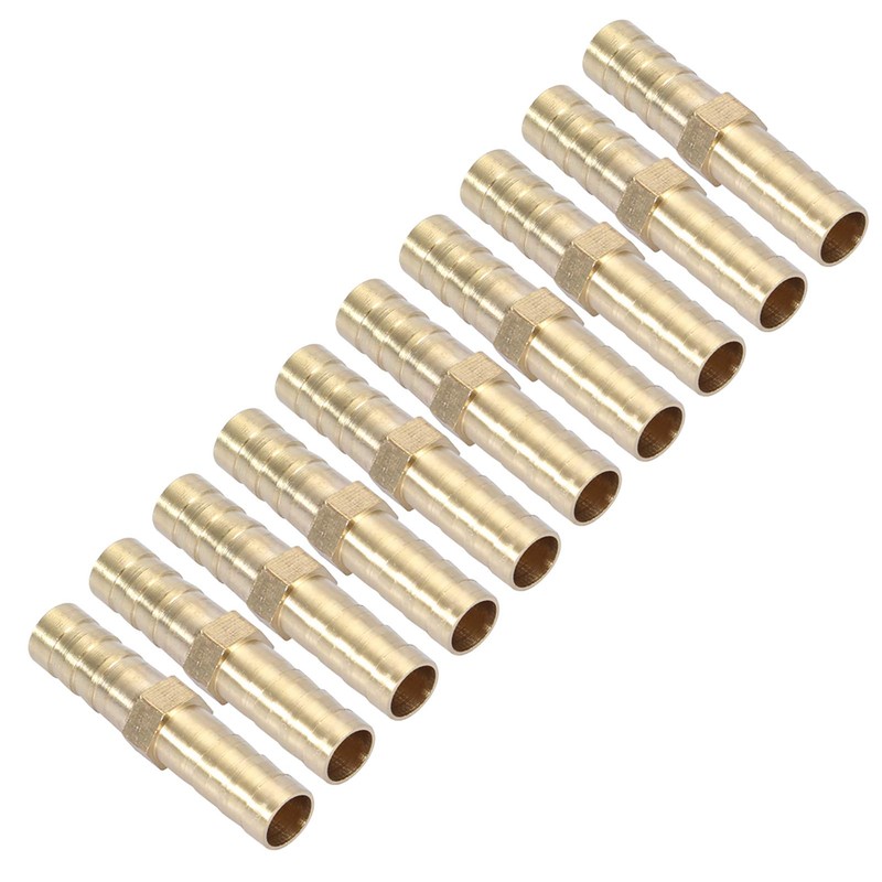Hose Connector 8 mm Brass Hose Connection Straight 2-Way Pipe