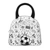 RUVNSR Soccer Lunch Box Ball Portable Insulated Lunch Bags Football