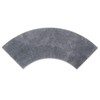 Seavish Luxury Grey Shag Curved Bath Rug, 18 x 57