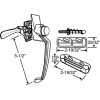 Strybuc Push Button Latch Set 1-1/2 Mounting Holes Storm Door 1 to 1-1/4in Thick Black