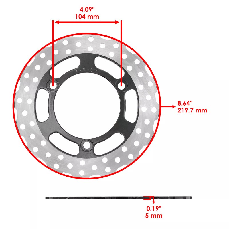 Caltric Front Rear Brake Disc Rotor for Kawasaki Ninja 250R