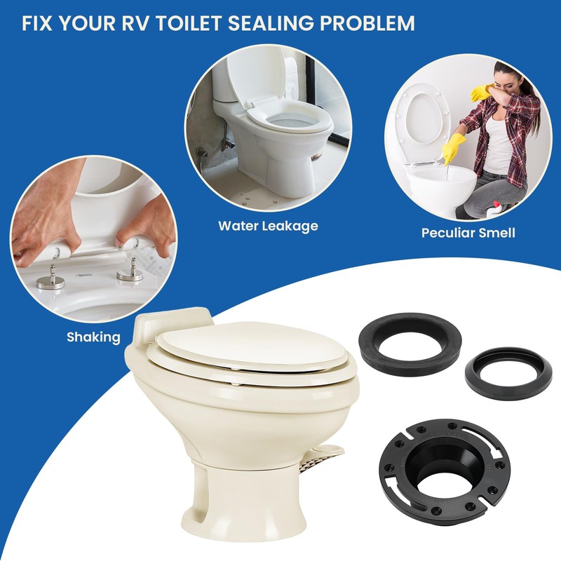 MEASUREMAN 3" RV Toilet Flange Repair Kit for Dometic 300,