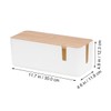 KOMBIUDA Cable Ties Organizer Box with Bamboo Lid Durable Charging
