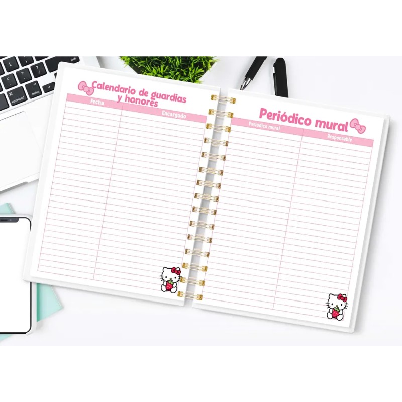 Agenda Escolar Para Maestra / Docente Kitty