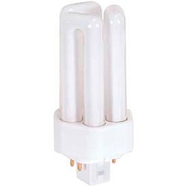 Satco S8396, 13 Watt, pin-based Compact, 3000K, 82 CRI, GX24q-1 (4-Pin) base, Fluorescent Bulb