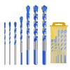 VINEST 7 Pieces Alloy Drill Bit Sets, 3/4/5/6/8/10/12mm Spiral Metal