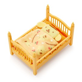 Sanrio 410551 Sanrio Miniature Bed, Pompompurin, Pudding, Miniature Collection, Character, 3.7 x 2.4 x 2.4 inches (9.5 x 6 x 6 cm)