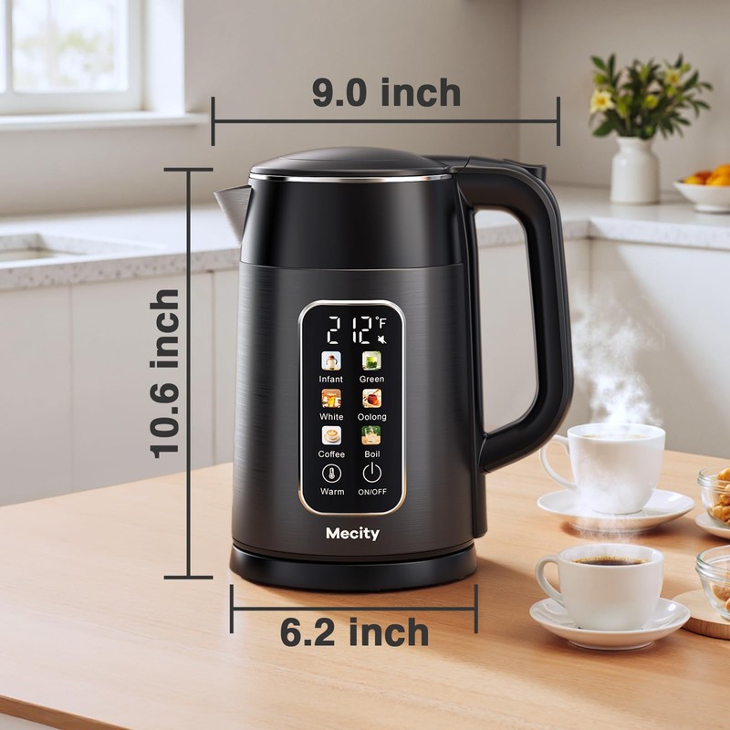 Mecity Electric Kettle Touch Screen Temperature Control Water Boiler, No