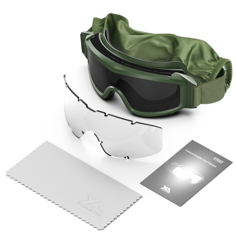 XaegisTac Airsoft Anti fog Goggles Adjustable Military Tactical Glasses with