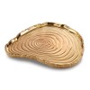 Elegance Gold Tree Bark Titanium Plated Porcelain Tray 13 Inch