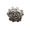 Sterling silver ring flower rose solid 925 Empress size G