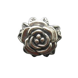 Sterling silver ring flower rose solid 925 Empress size G - Z