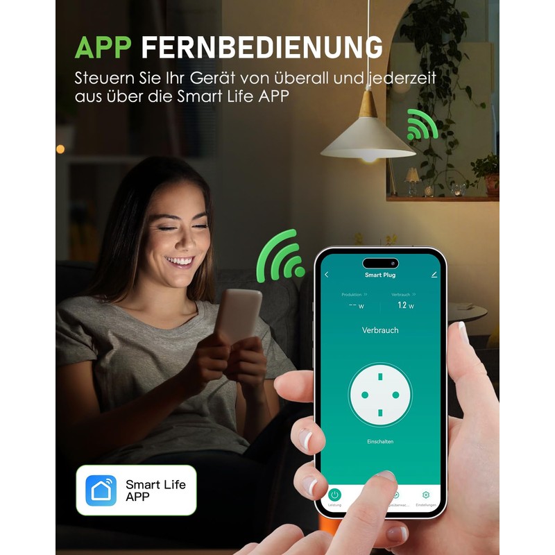 GreenSun Electricity Meter for Socket, WLAN Socket, Electricity Meter for