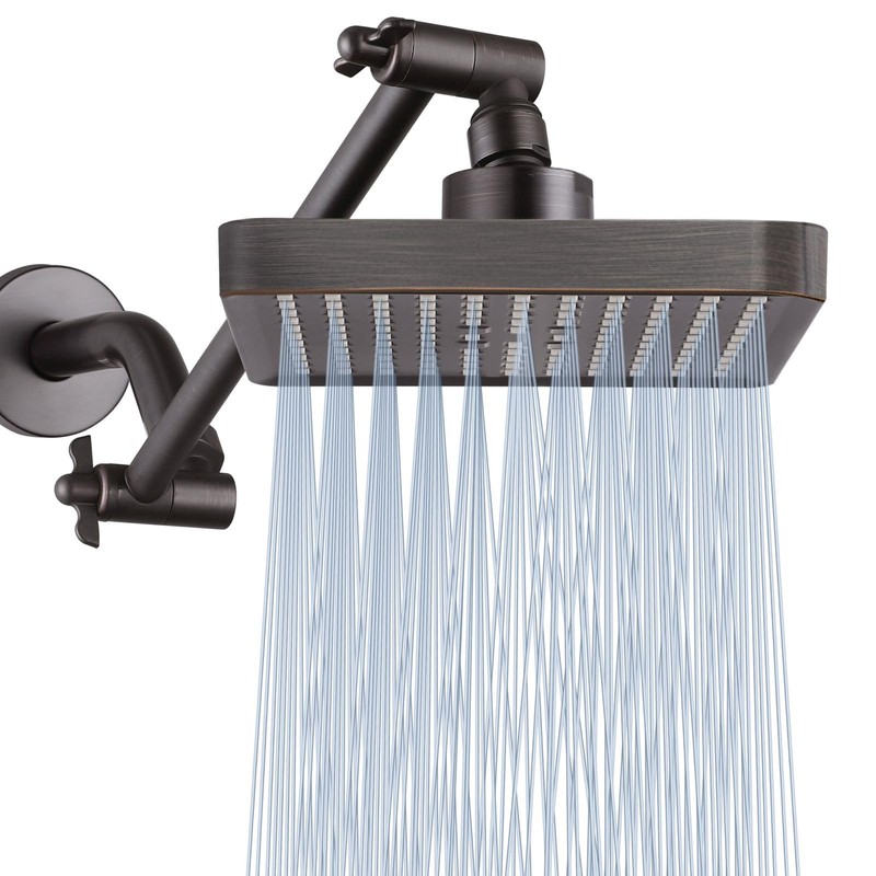Nuodan High Pressure Rain Shower Head with 11'' Extension Arm