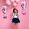NUOBESTY 4pcs Hot Air Balloons 4D Shape Hot Air Aluminum