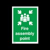 Fire Assembly Point Plastic Sign with 4 Pre-Drilled Holes (MISC132)