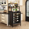 4-Tier Kitchen Bread Rack, Mini Fridge Stand Shelf, Double-Purpose Rack,