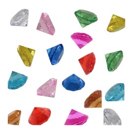 WELMATCH Mixed Color Acrylic Diamond Vase Fillers 1 Pound - 240 pcs 3/4 Inch Wedding Party Event Banquet Birthday Decoration Crystals Gem Table Scatters (Mixed Color)