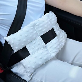 Ostomy Seat Belt Pillow Stoma Seatbelt Protector Ostomy Bag Cover Pillow for Driving Ileostomy Ostomy Support Pillow Urostomy Supplies Car Women Men Minky Dot White