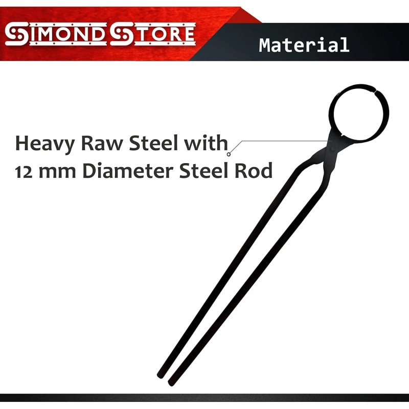 SIMOND STORE 27" Foundry Crucible Flask Tongs 4" Dia Refining