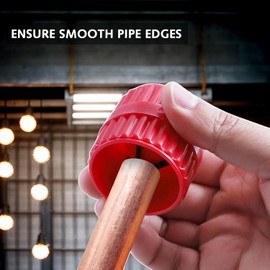 Pipe Deburring Tool,Deburring Tool for Copper Pipe,External Deburrer Tool Tubing Chamfer Tool,Universal Pipe Reamer 4mm-38 mm(0.12in-1.5in),for Plastic,Copper Pipes,PVC Pipes or Other Hoses(Red)