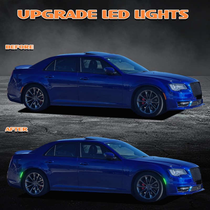 AreLokpri LED Side Marker Lights Kits for Chrysler 300 2015-2023,